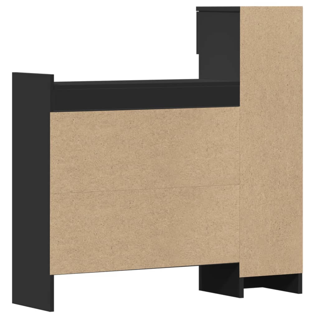 vidaXL Παπουτσοθήκη Μαύρη 100,5x28x100 εκ. από Επεξεργασμένο Ξύλο