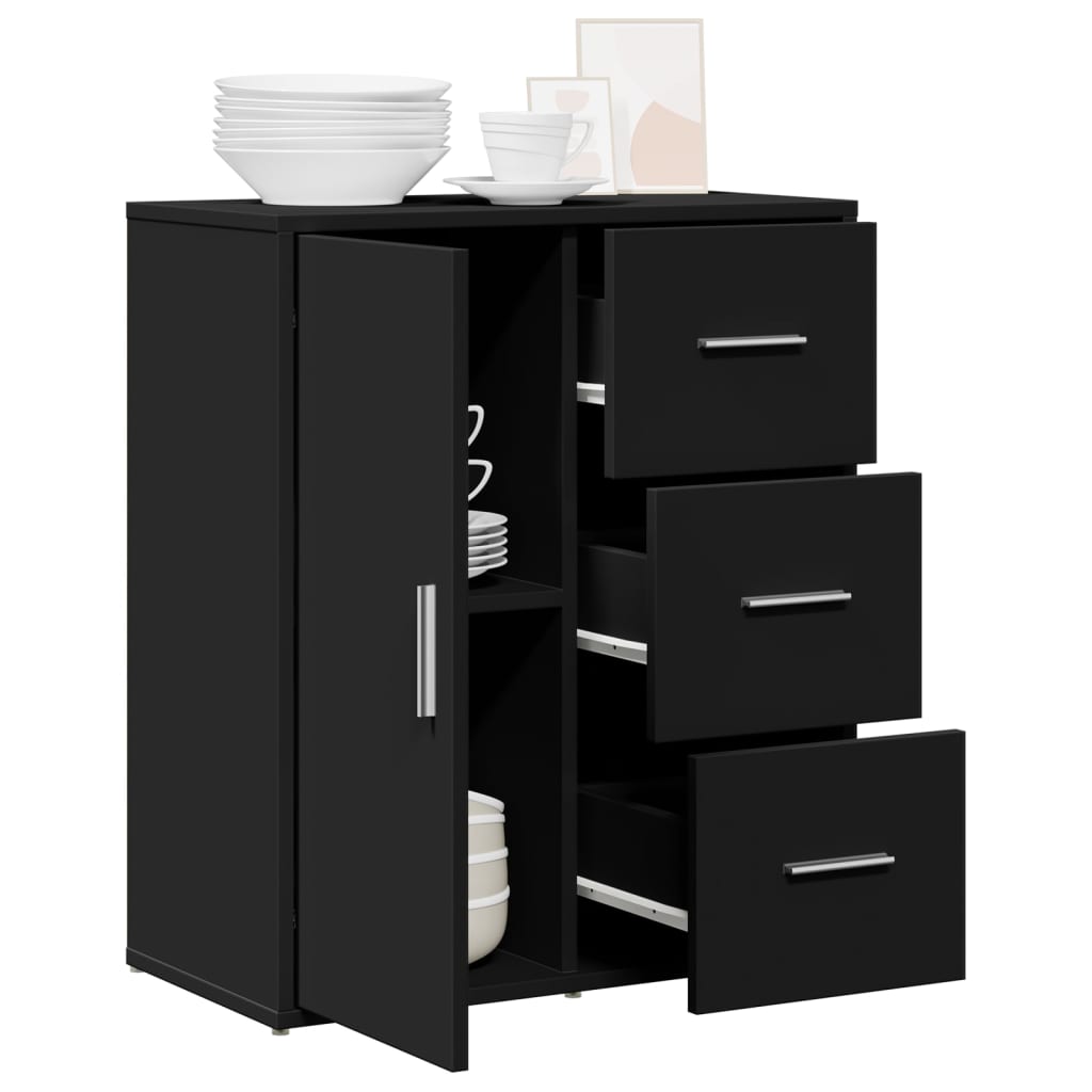 vidaXL Βοηθητικό Ντουλάπι Μαύρο 60x31x70 εκ. από Επεξεργασμένο Ξύλο