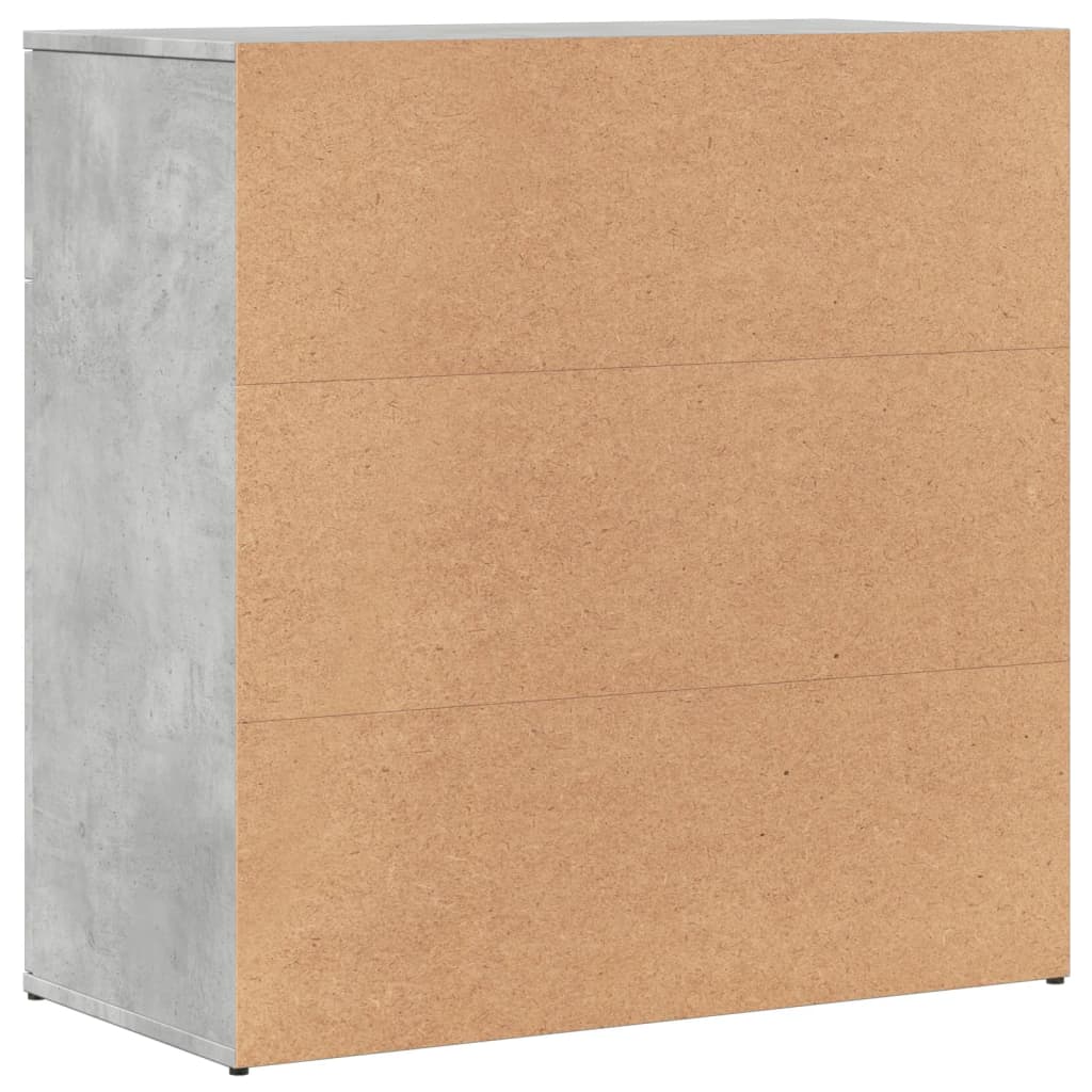 vidaXL Ντουλάπι Γκρι Σκυροδέματος 79x38x80 εκ. Επεξεργασμένο Ξύλο