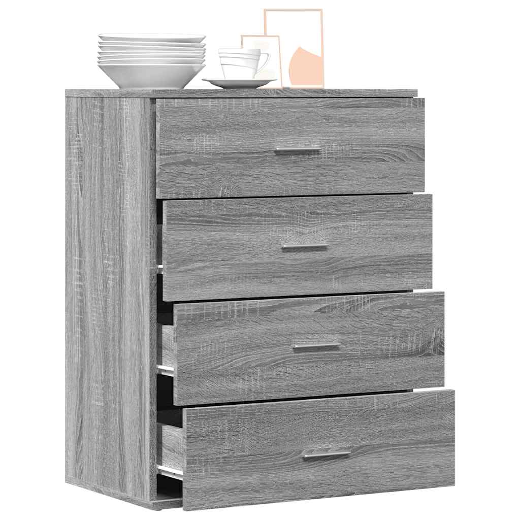 vidaXL Μπουφές Γκρι Sonoma 60x39x80 εκ. από Επεξεργασμένο Ξύλο