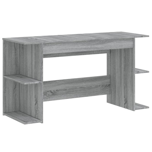 vidaXL Γραφείο Γκρι Sonoma 140 x 50 x 75 εκ. από Επεξεργασμένο Ξύλο