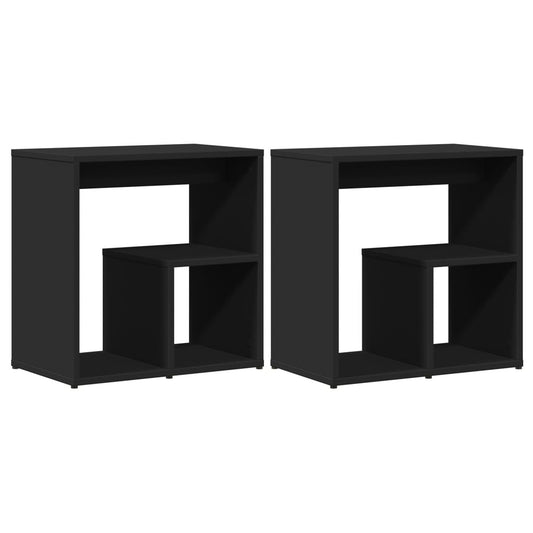 vidaXL Τραπέζια Βοηθητικά 2 τεμ. Λευκά 50x30x50 εκ. Επεξεργασμένο Ξύλο