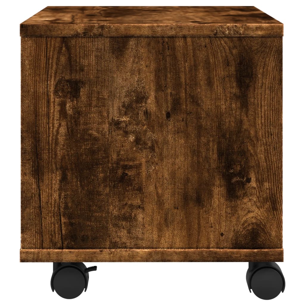 vidaXL Βάση Εκτυπωτή με Ρόδες Καπνιστή Δρυς 41x32x34,5 εκ.