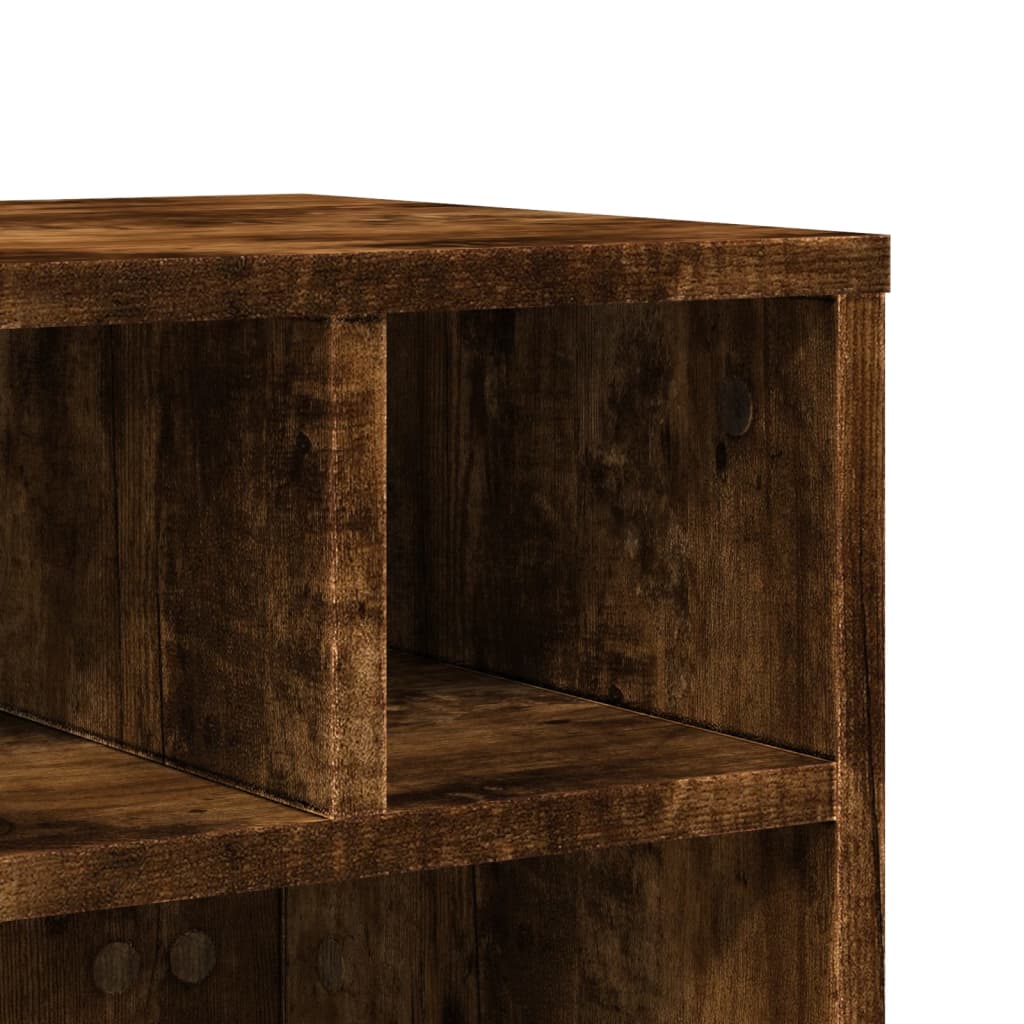 vidaXL Βάση Εκτυπωτή με Ρόδες Καπνιστή Δρυς 41x32x34,5 εκ.