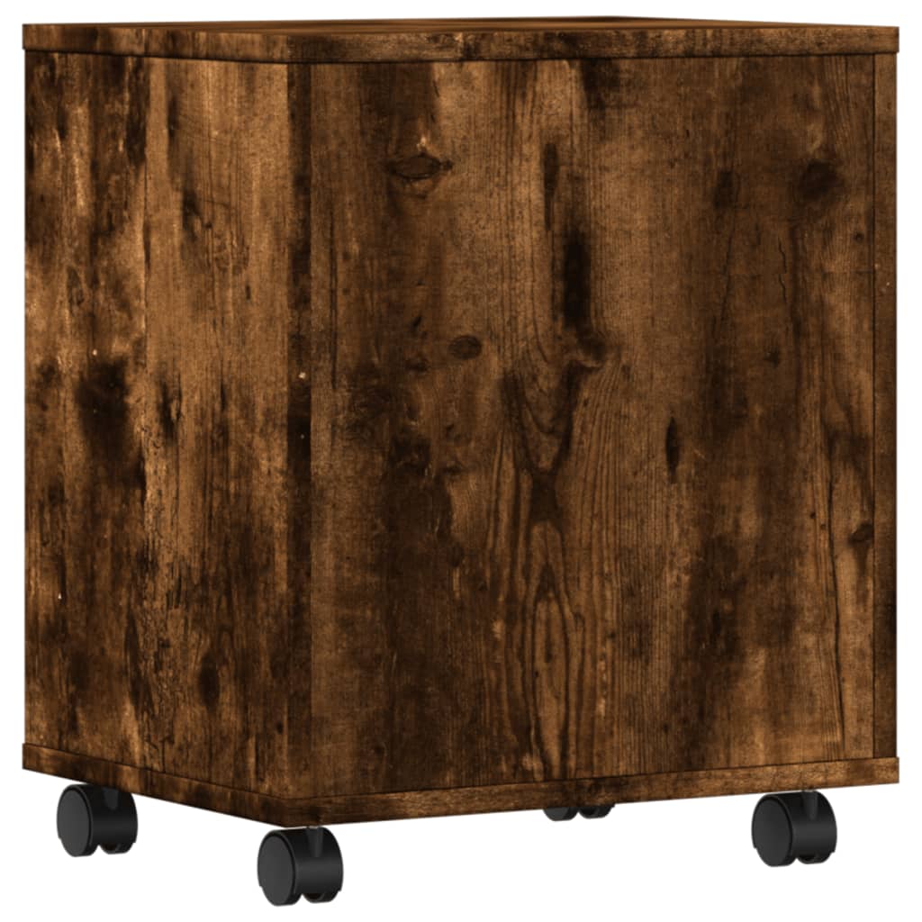 vidaXL Βάση Εκτυπωτή με Ρόδες Καπνιστή Δρυς 41 x 32 x 48 εκ.