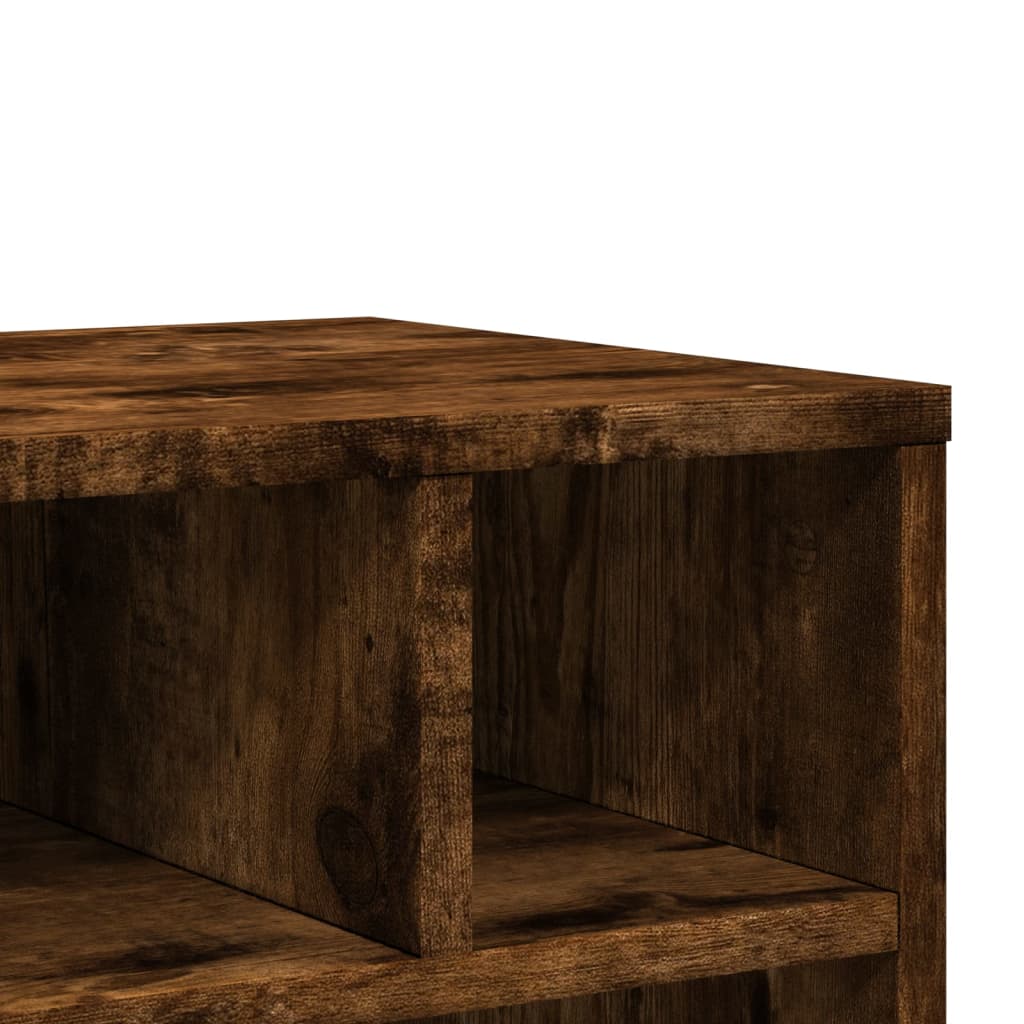 vidaXL Βάση Εκτυπωτή με Ρόδες Καπνιστή Δρυς 41 x 32 x 48 εκ.