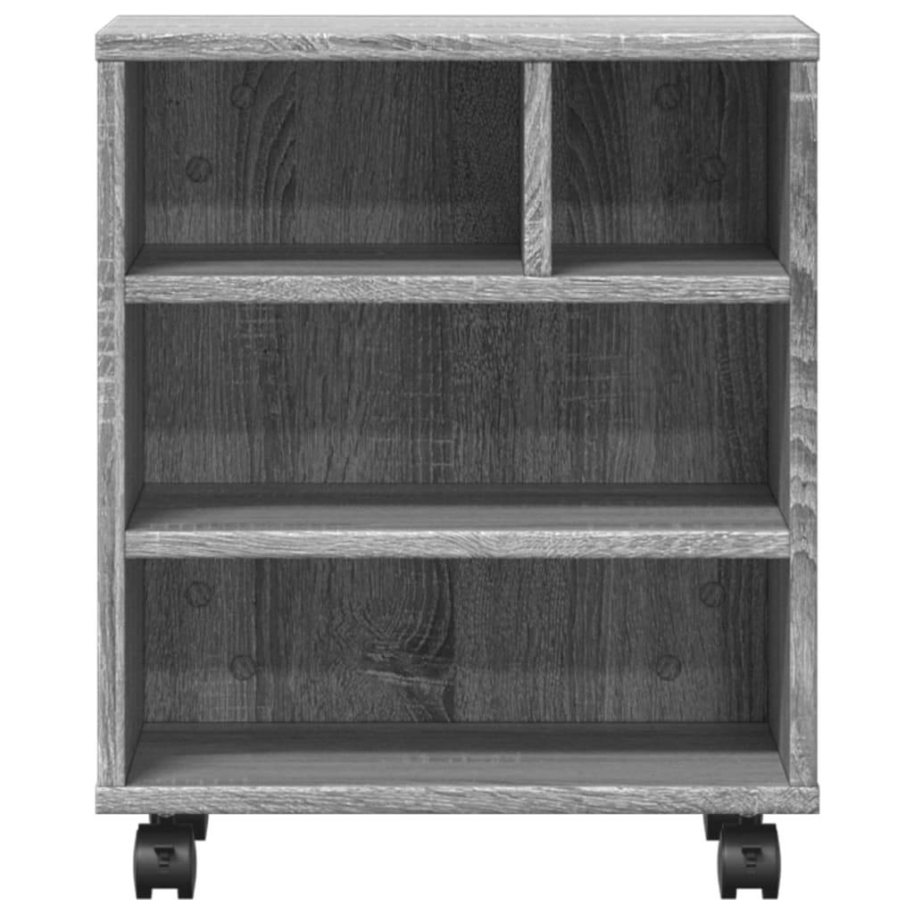 vidaXL Βάση Εκτυπωτή με Ρόδες Γκρι Sonoma 41 x 32 x 48 εκ.