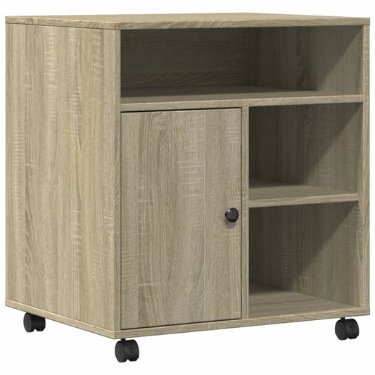 vidaXL Βάση Εκτυπωτή με Ρόδες Sonoma Δρυς 60x50x67 εκ.