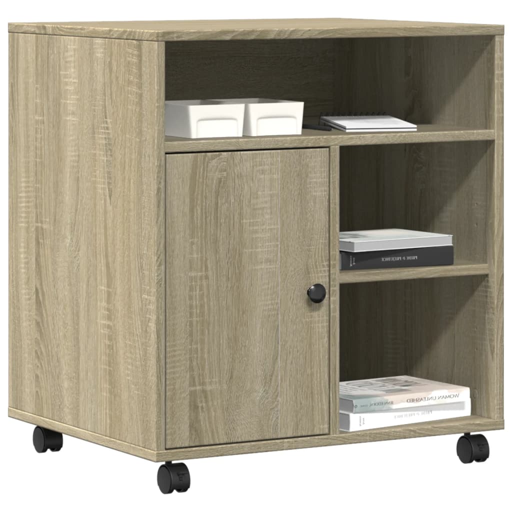 vidaXL Βάση Εκτυπωτή με Ρόδες Sonoma Δρυς 60x50x67 εκ.