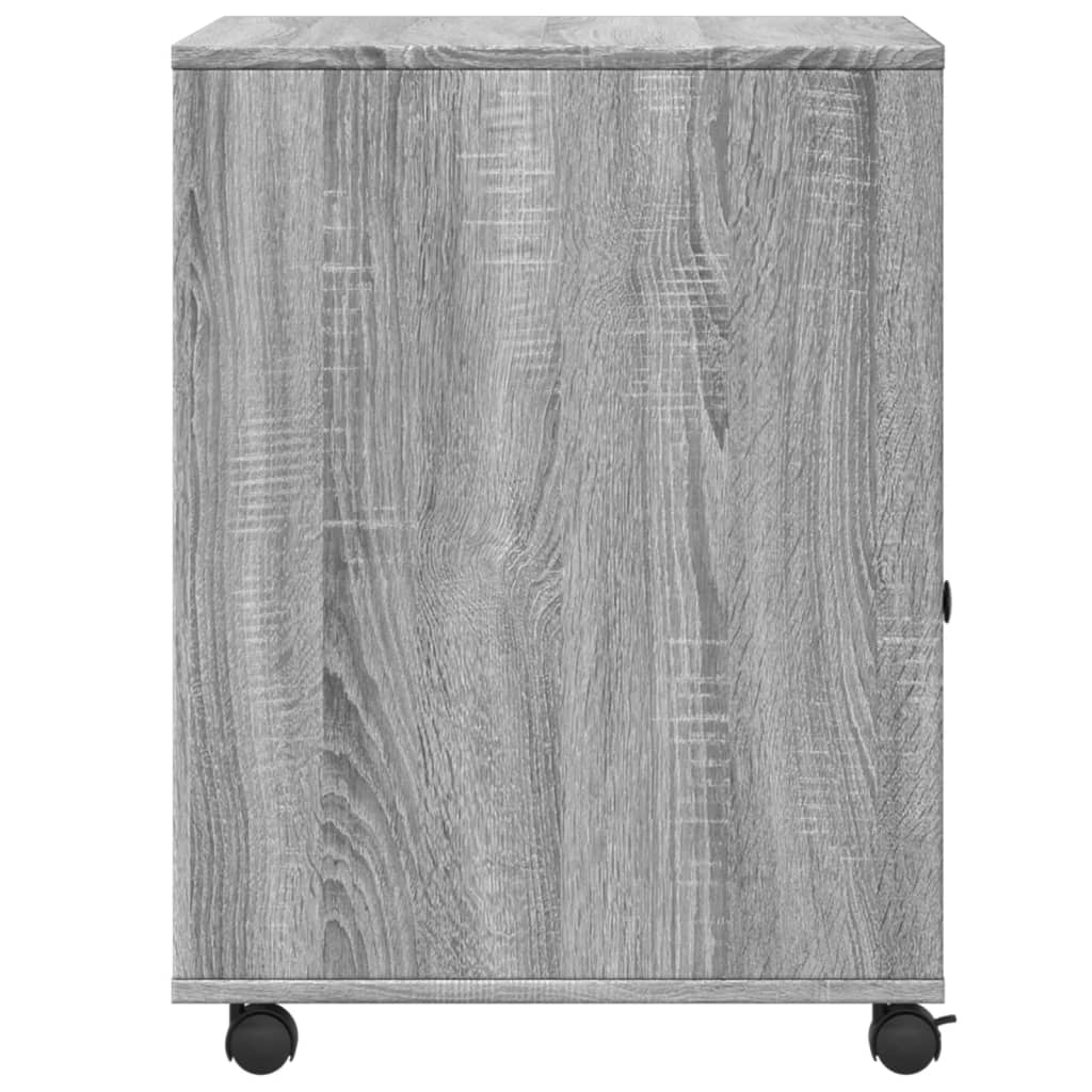 vidaXL Βάση Εκτυπωτή με Ρόδες Γκρι Sonoma 60x50x67 εκ.