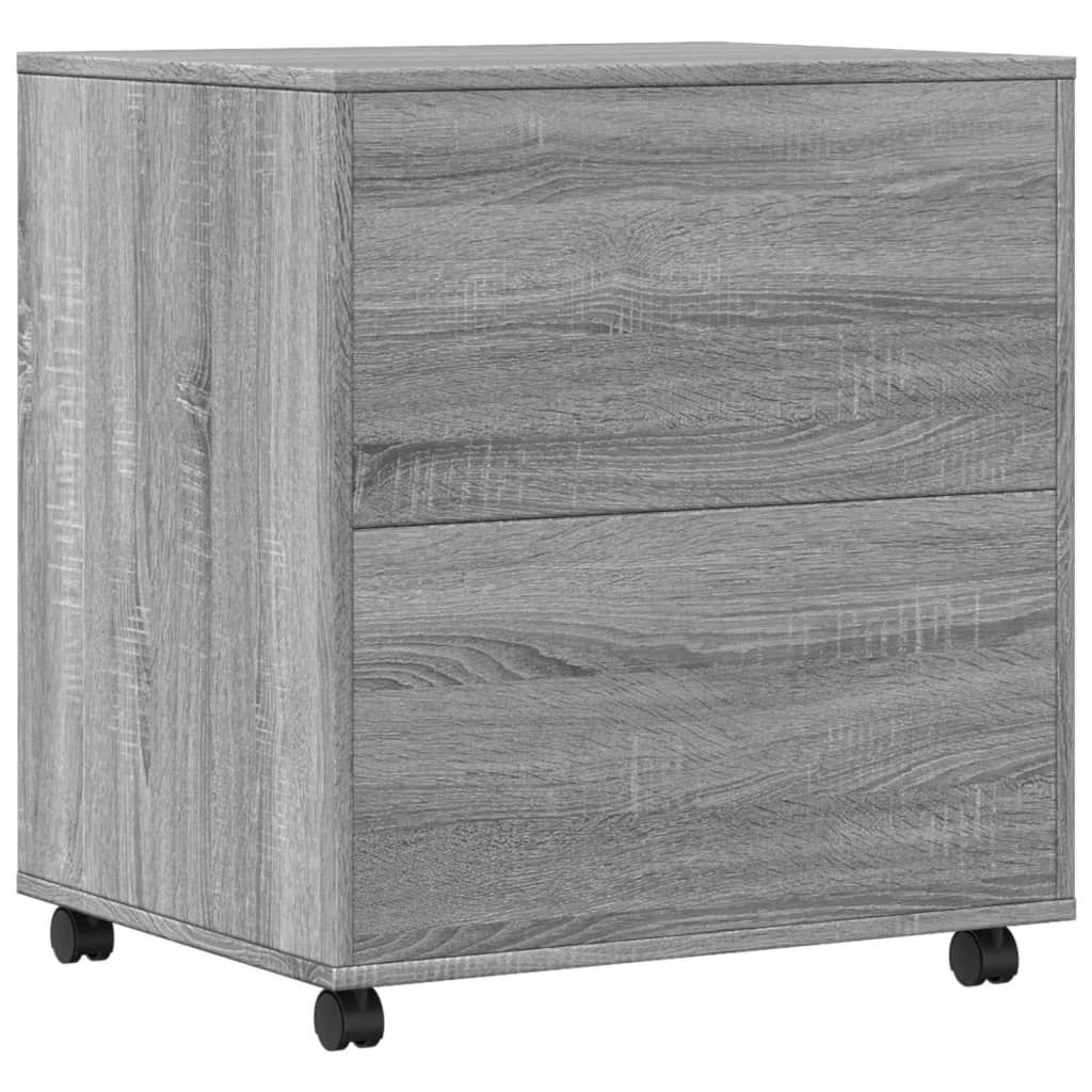 vidaXL Βάση Εκτυπωτή με Ρόδες Γκρι Sonoma 60x50x67 εκ.