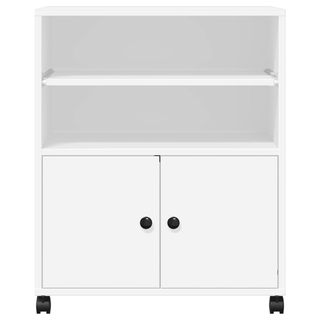 vidaXL Βάση Εκτυπωτή με Ρόδες Λευκή 60 x 48 x 74 εκ.