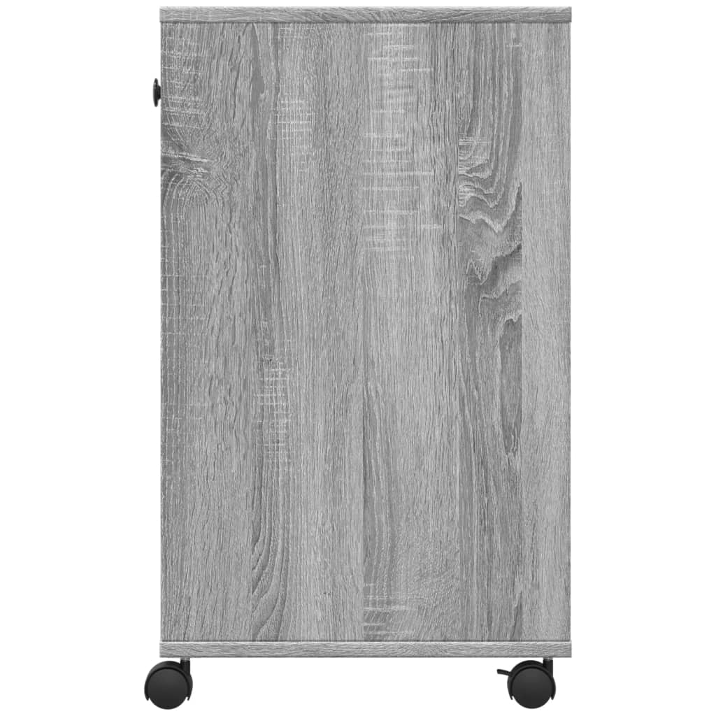vidaXL Βάση Εκτυπωτή με Ρόδες Γκρι Sonoma 60x40x68,5 εκ.