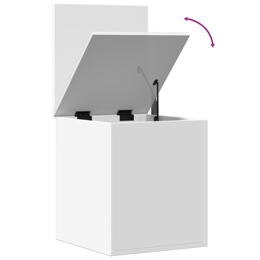 vidaXL Κουτί Αποθήκευσης Λευκό 40x42x46 εκ. Επεξεργασμένο Ξύλο