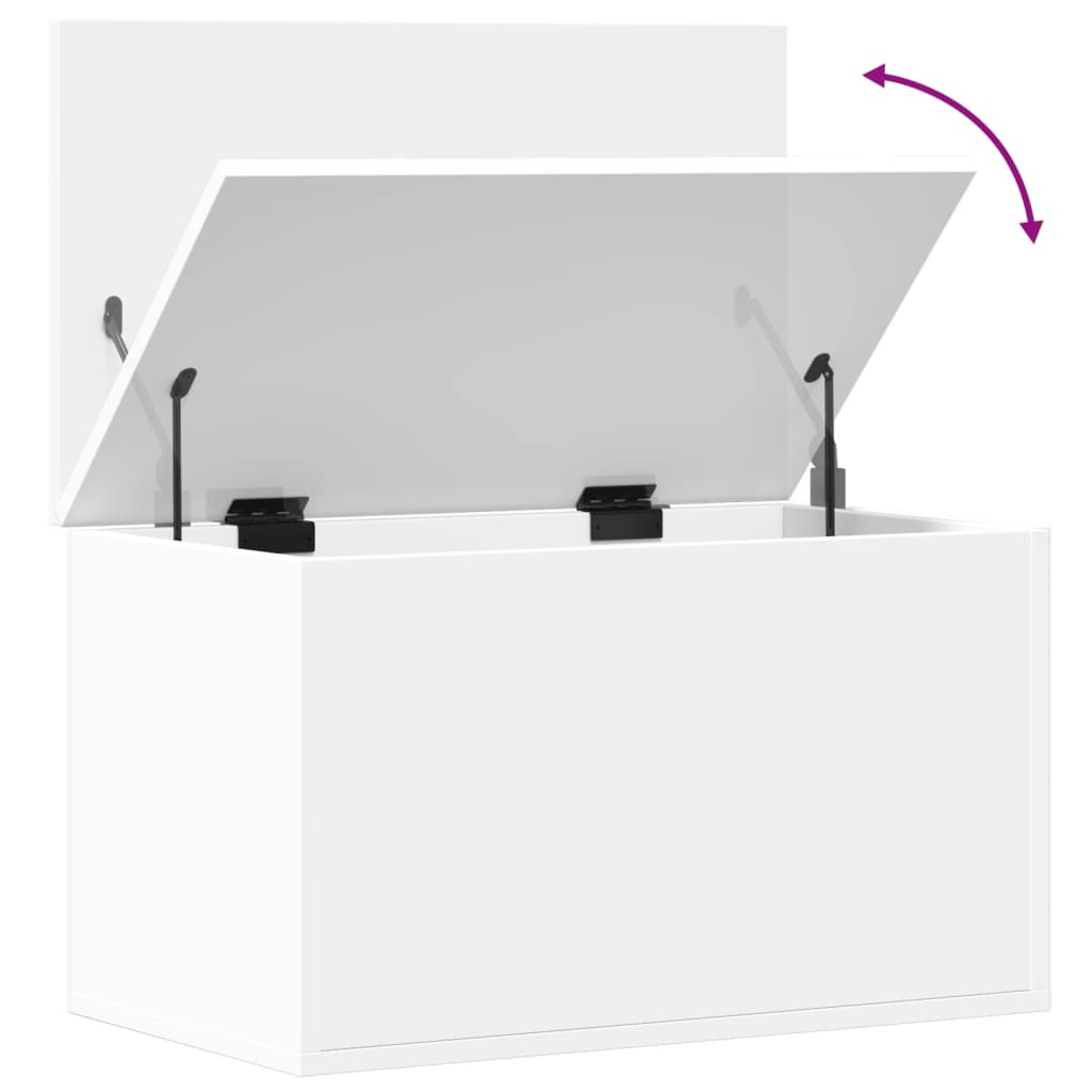 vidaXL Κουτί Αποθήκευσης Λευκό 60x35x35 εκ. από Επεξεργασμένο Ξύλο