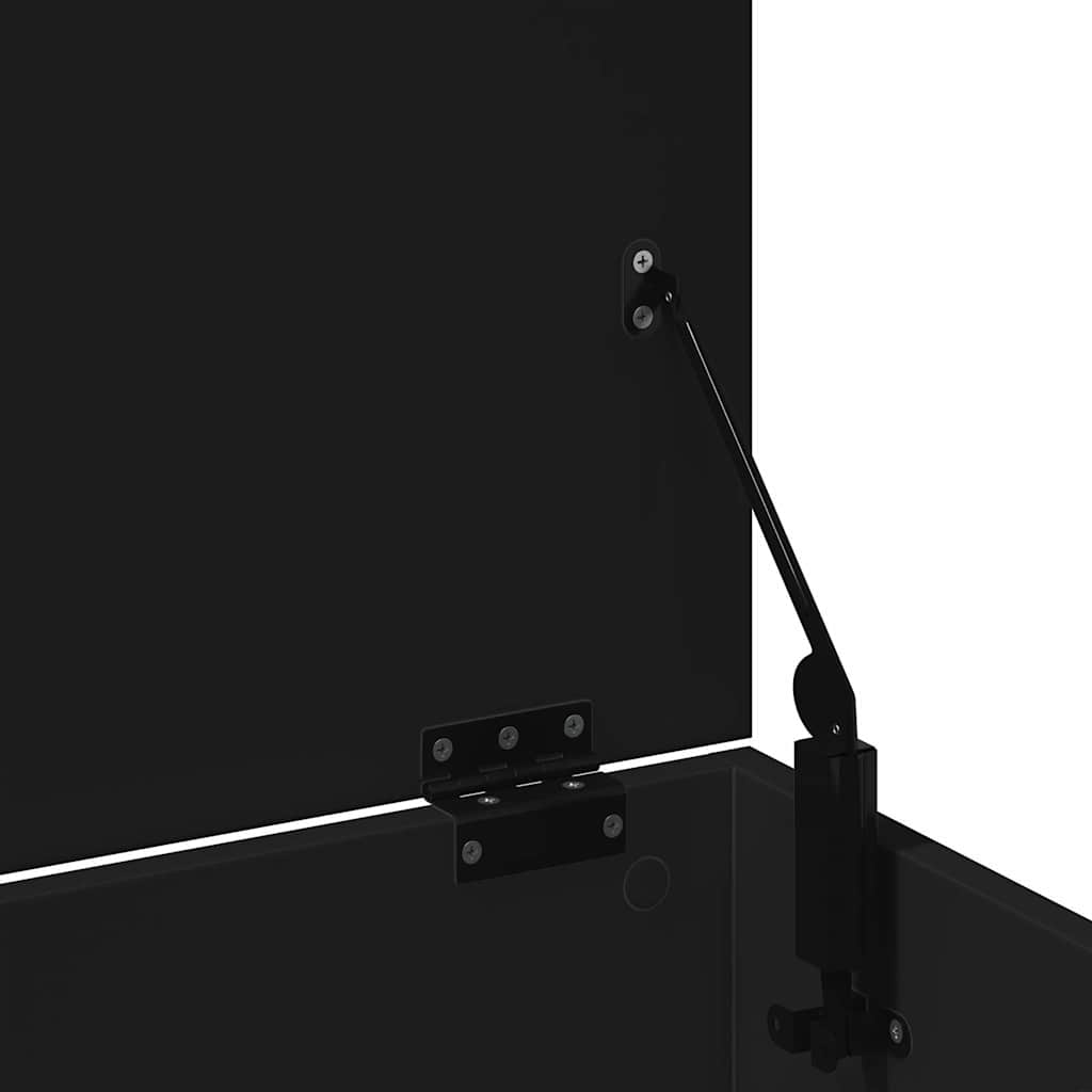 vidaXL Κουτί Αποθήκευσης Μαύρο 102x35x35 εκ. Επεξεργασμένο Ξύλο