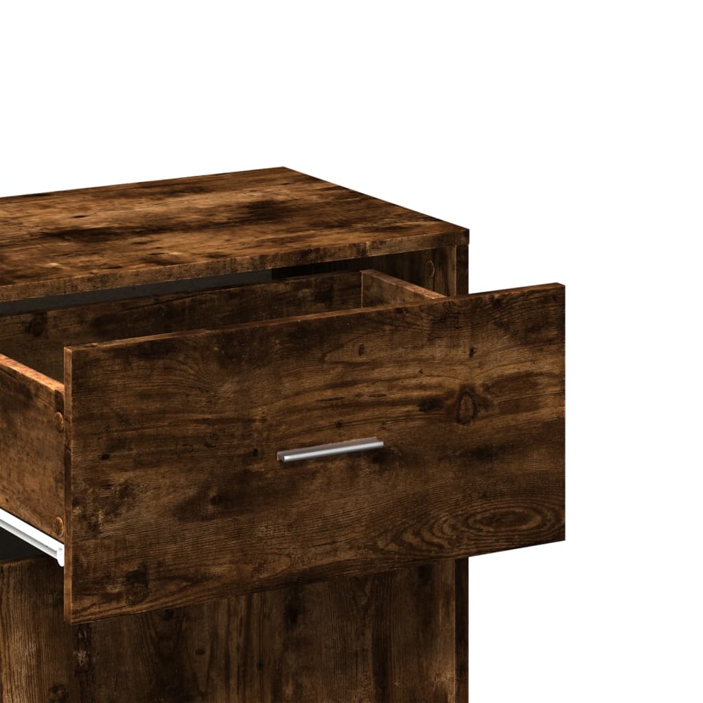 vidaXL Ραφιέρα με Ντουλάπια Καπνιστή Δρυς 56,5x39x90 εκ. Επεξ. Ξύλο