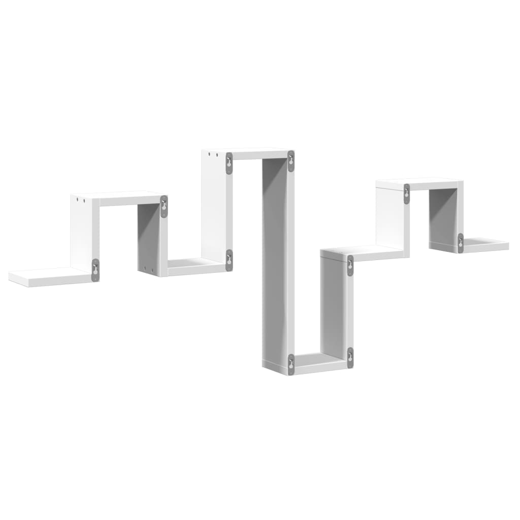 vidaXL Ράφι Τοίχου Λευκό 104,5x10x43 εκ. από Επεξεργασμένο Ξύλο