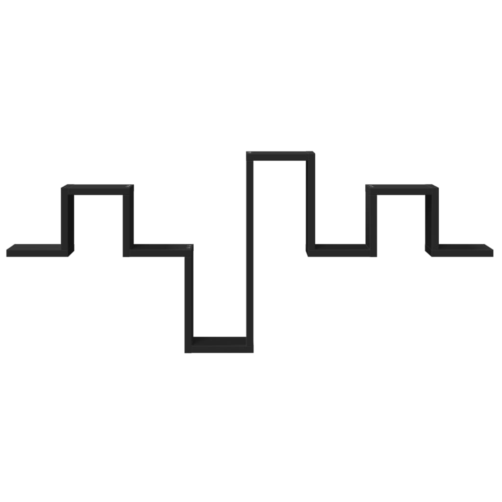 vidaXL Ράφι Τοίχου Μαύρη 104,5x10x43 εκ. από Επεξεργασμένο Ξύλο