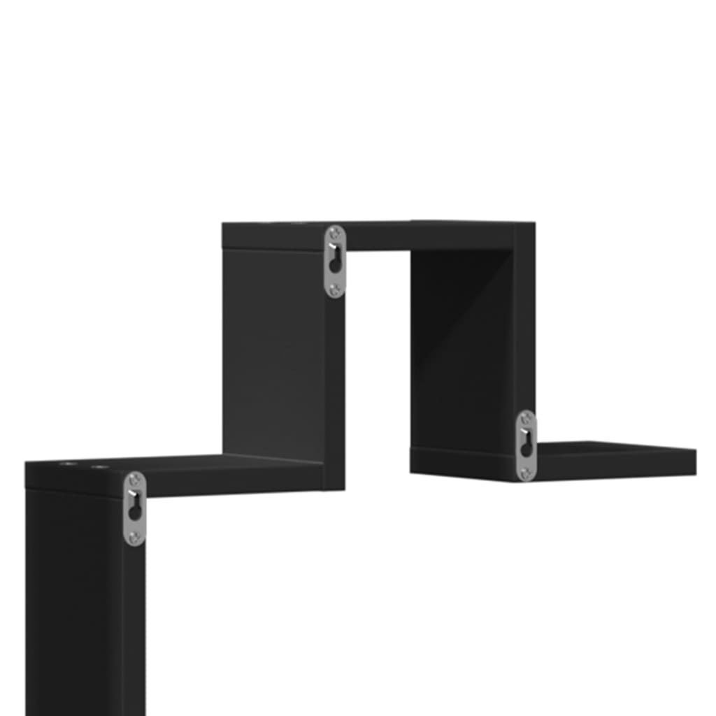 vidaXL Ράφι Τοίχου Μαύρη 104,5x10x43 εκ. από Επεξεργασμένο Ξύλο