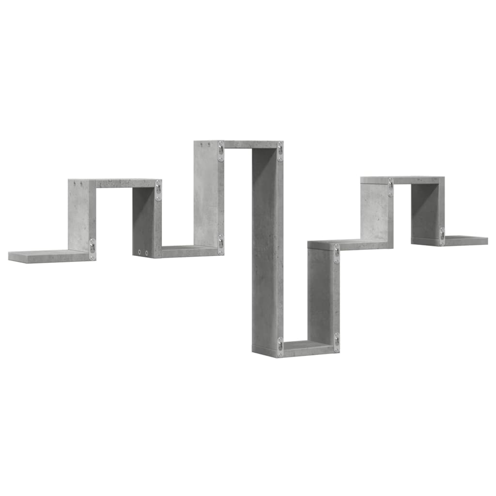 vidaXL Ράφι Τοίχου Γκρι Σκυροδέματος 104,5x10x43 εκ. από Επεξ. Ξύλο