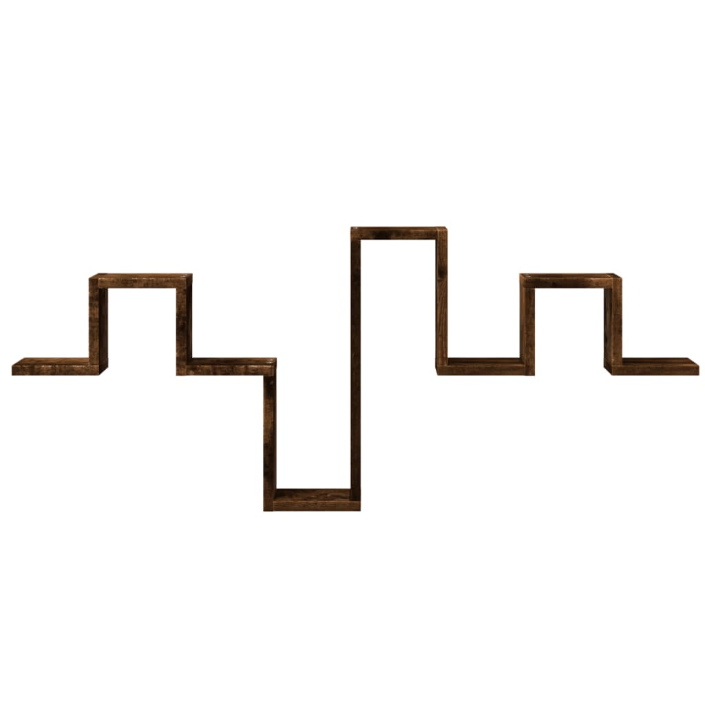 vidaXL Ραφιέρα Τοίχου Καπνιστή Δρυς 104,5x10x43 εκ. Επεξεργασμένο Ξύλο