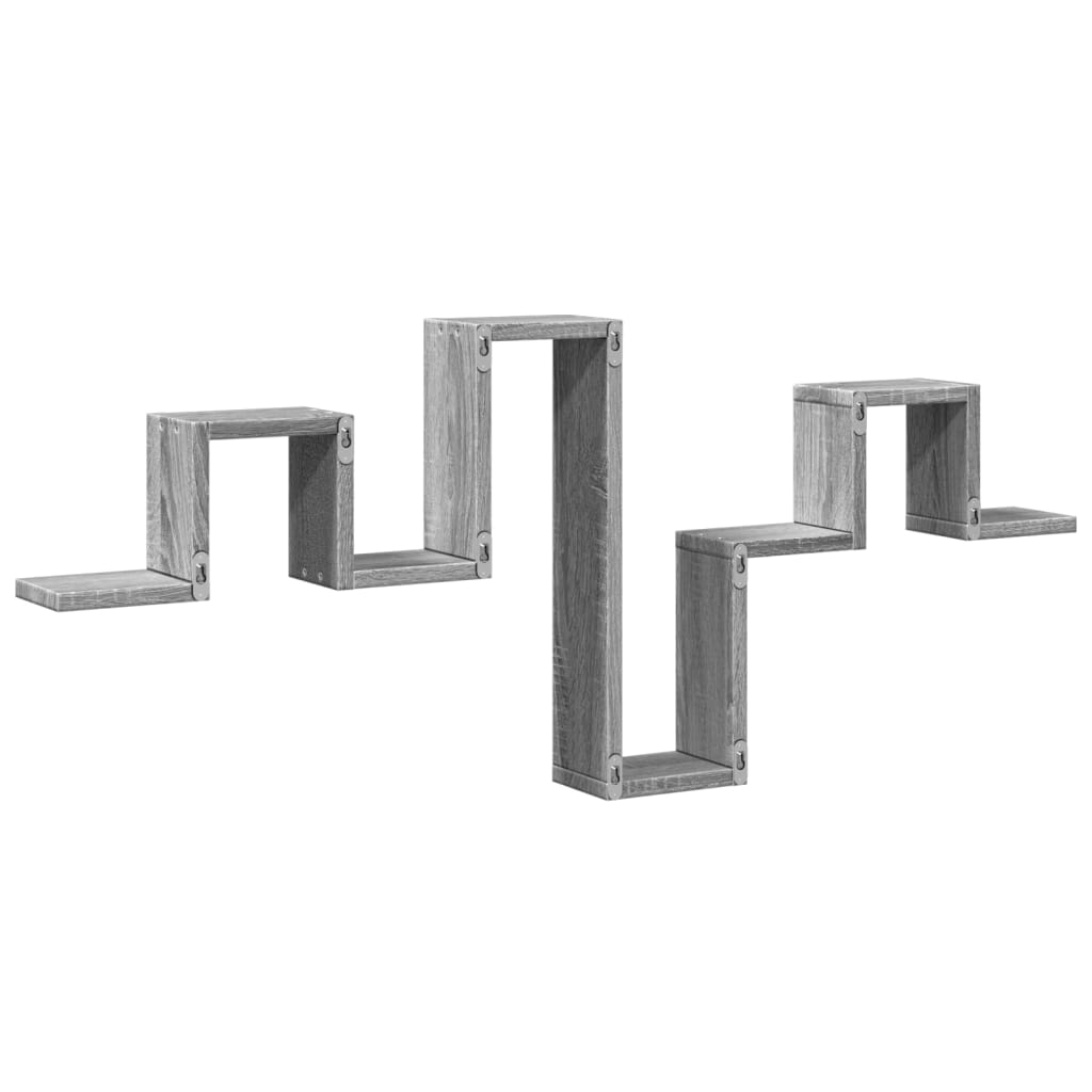 vidaXL Ραφιέρα Τοίχου Γκρι Sonoma 104,5x10x43 εκ. Επεξεργασμένο Ξύλο