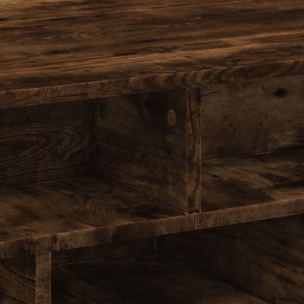 vidaXL Τραπεζάκι Σαλονιού Καπνιστή Δρυς 70x70x29 εκ. Επεξεργασμ. Ξύλο