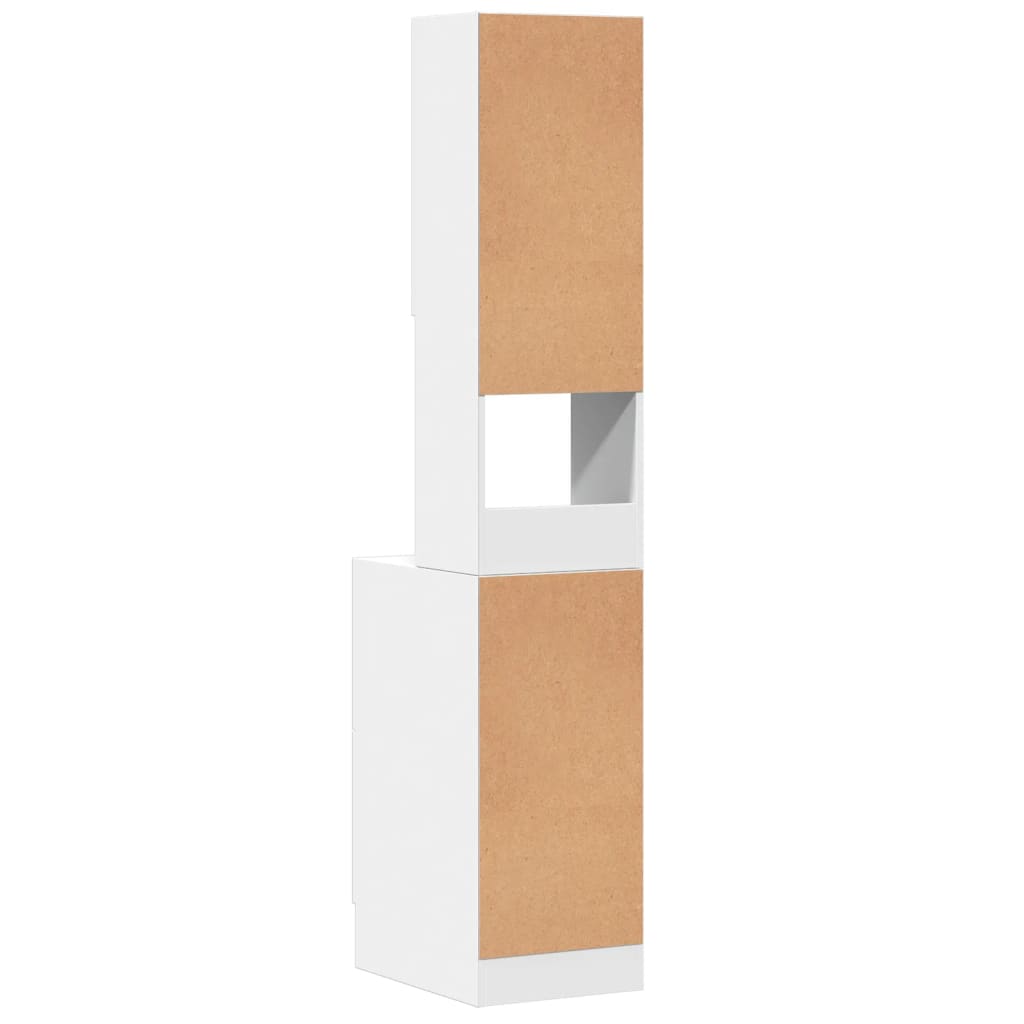 vidaXL Στήλη Κουζίνας Λευκή 35x50x180 εκ. από Επεξεργασμένο Ξύλο
