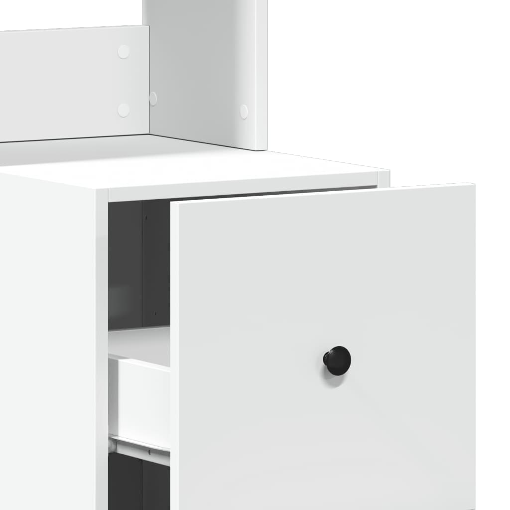 vidaXL Στήλη Κουζίνας Λευκή 35x50x180 εκ. από Επεξεργασμένο Ξύλο