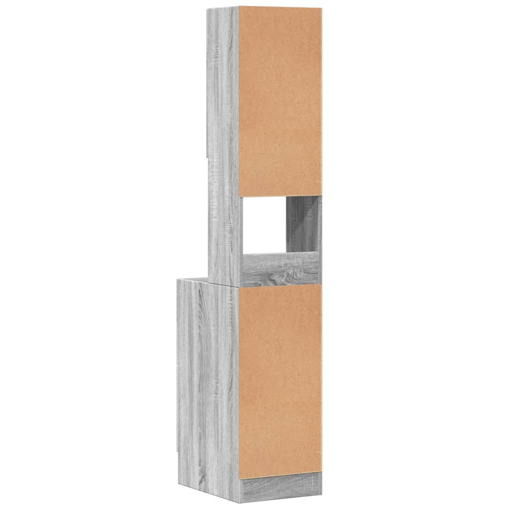 vidaXL Ντουλάπι Κουζίνας Γκρι sonoma 35x50x180 εκ. Επεξεργ. Ξύλο