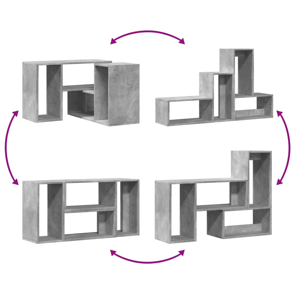 vidaXL Έπιπλα Τηλεόρασης 2 τεμ. Γκρι Σκυρ. 75x30x50 εκ. Επεξεργ. Ξύλο