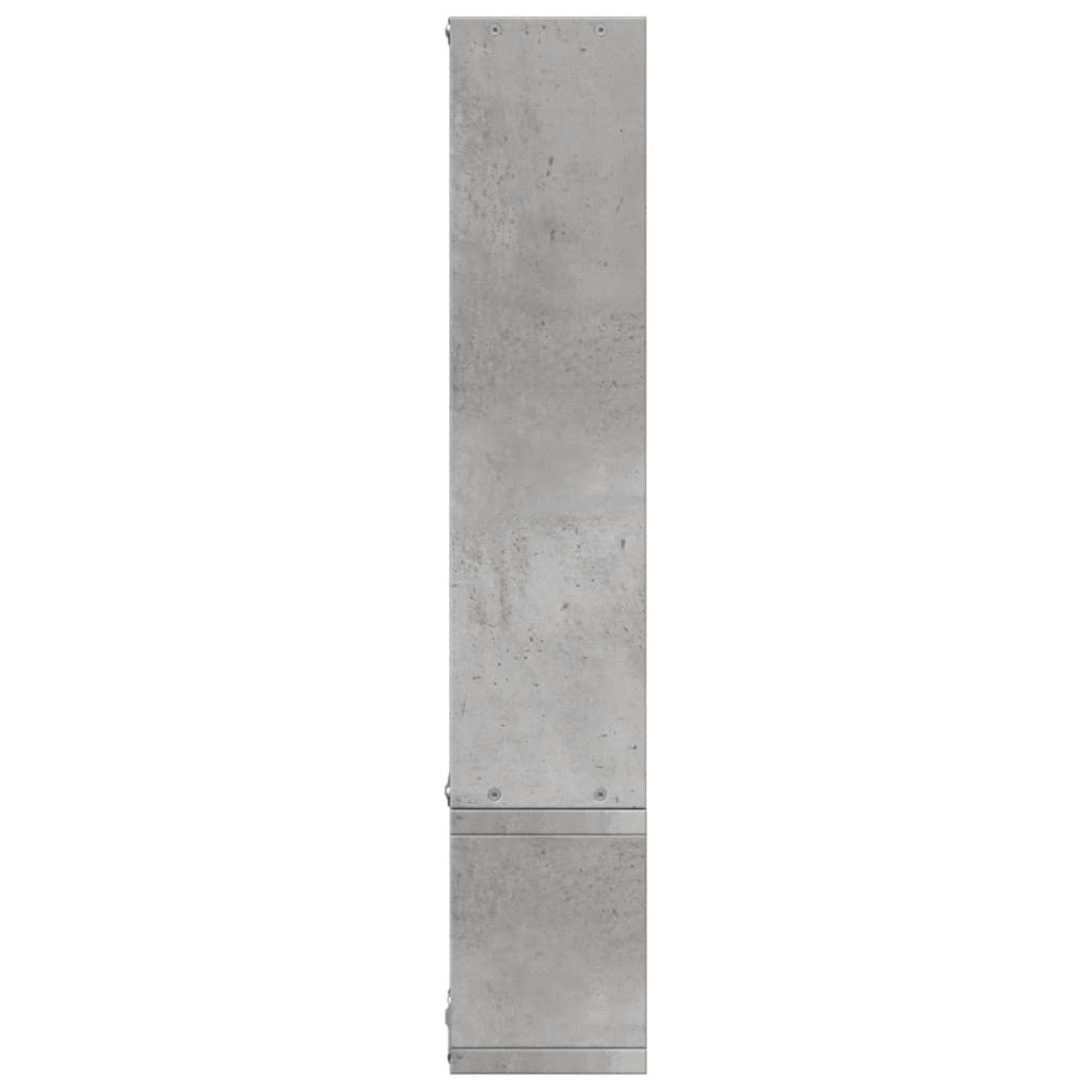 vidaXL Ραφιέρα Τοίχου Γκρι Σκυροδέματος 96x12x64 εκ. από Επεξ. Ξύλο