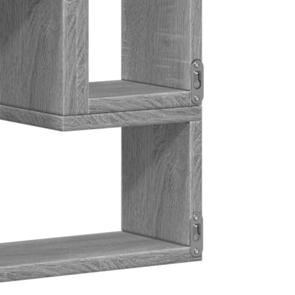 vidaXL Ραφιέρα Τοίχου Γκρι Sonoma 96x12x64 εκ. Επεξεργασμένο Ξύλο