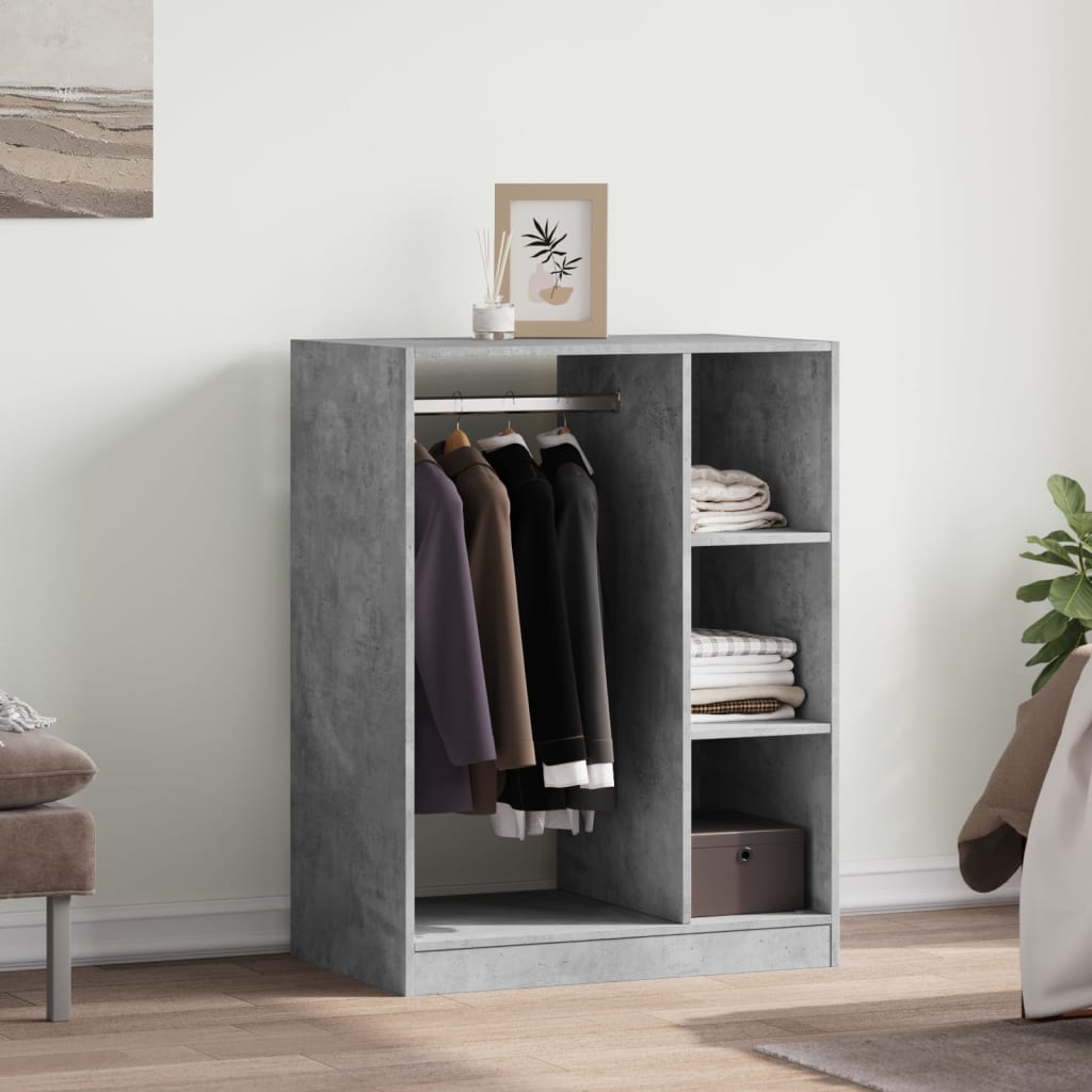 vidaXL Ντουλάπα Γκρι Σκυροδέματος 77x48x102 εκ. από Επεξεργασμένο Ξύλο