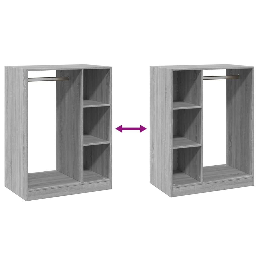 vidaXL Ντουλάπα Γκρι Sonoma 77x48x102 εκ. από Επεξεργασμένο Ξύλο