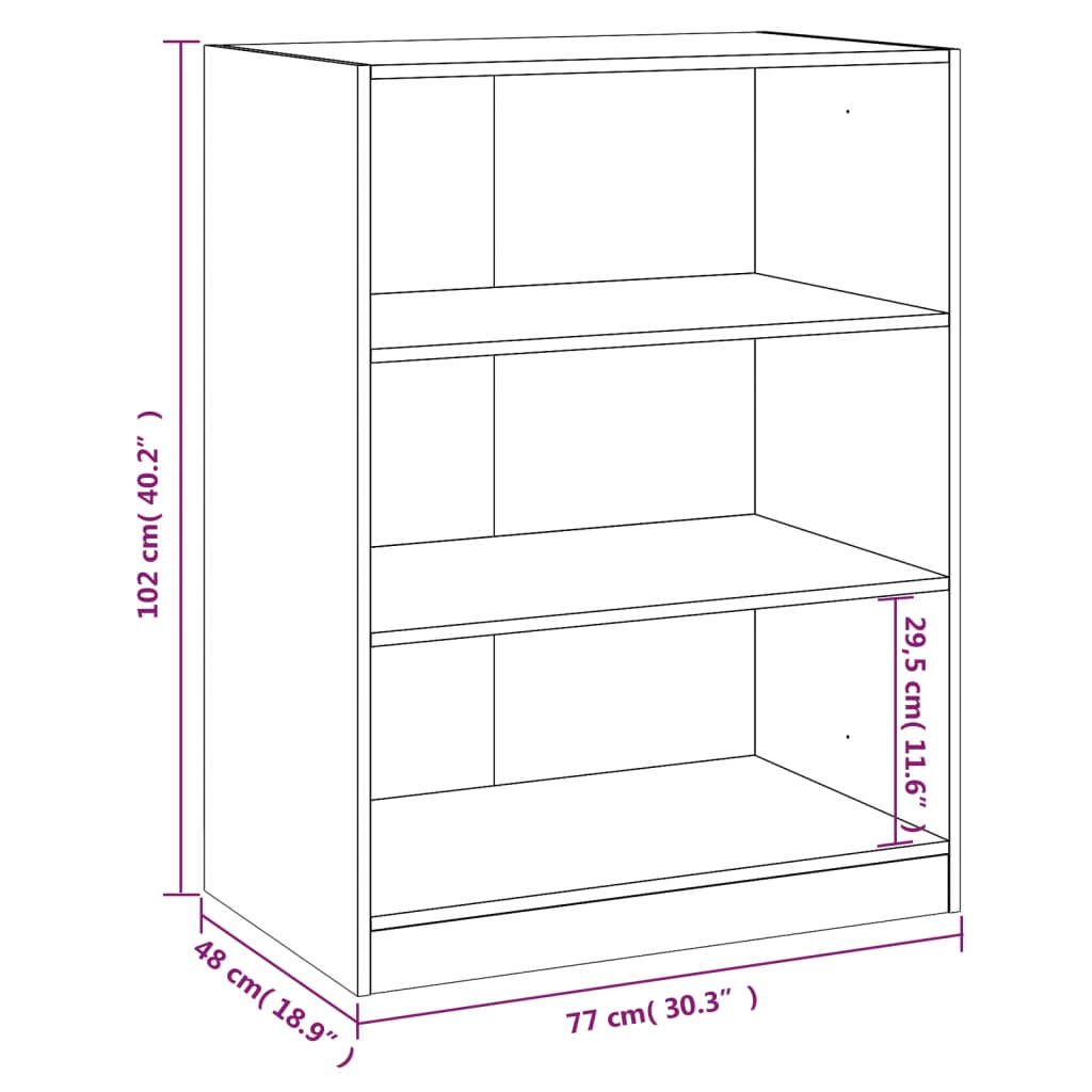 vidaXL Ντουλάπα Χρώμα Sonoma Δρυς 77x48x102 εκ. από Επεξεργασμένο Ξύλο