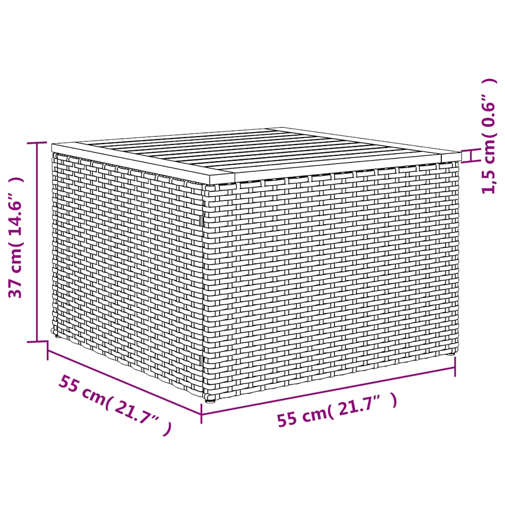 vidaXL Σετ Σαλονιού Κήπου 8 τεμ. Γκρι Συνθετικό Ρατάν με Μαξιλάρια