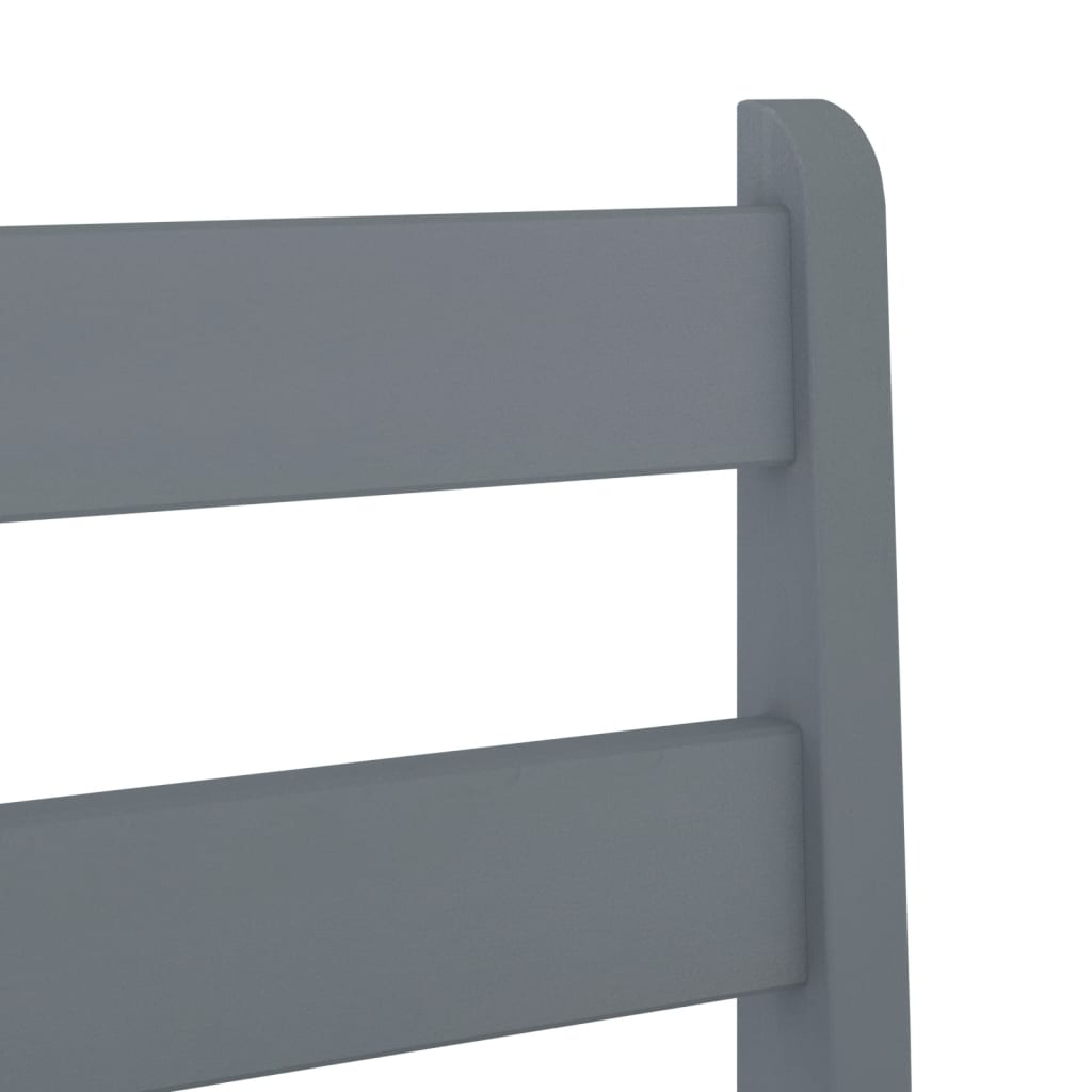 vidaXL Καρέκλες Μπαρ 2 τεμ. Γκρι από Μασίφ Ξύλο Πεύκου