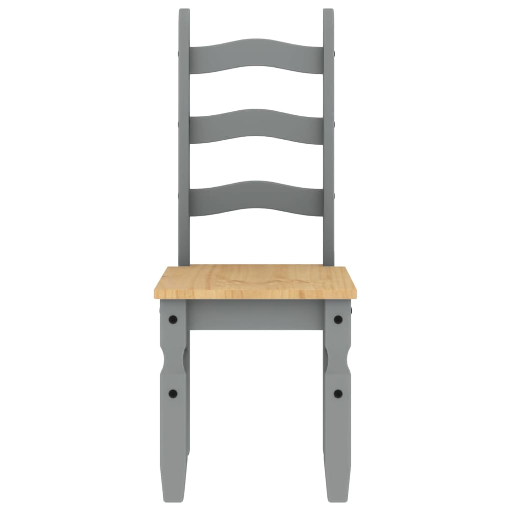 vidaXL Καρέκλες Τραπεζαρίας Corona Γκρι 42x47x107εκ. Μασίφ Ξύλο Πεύκου