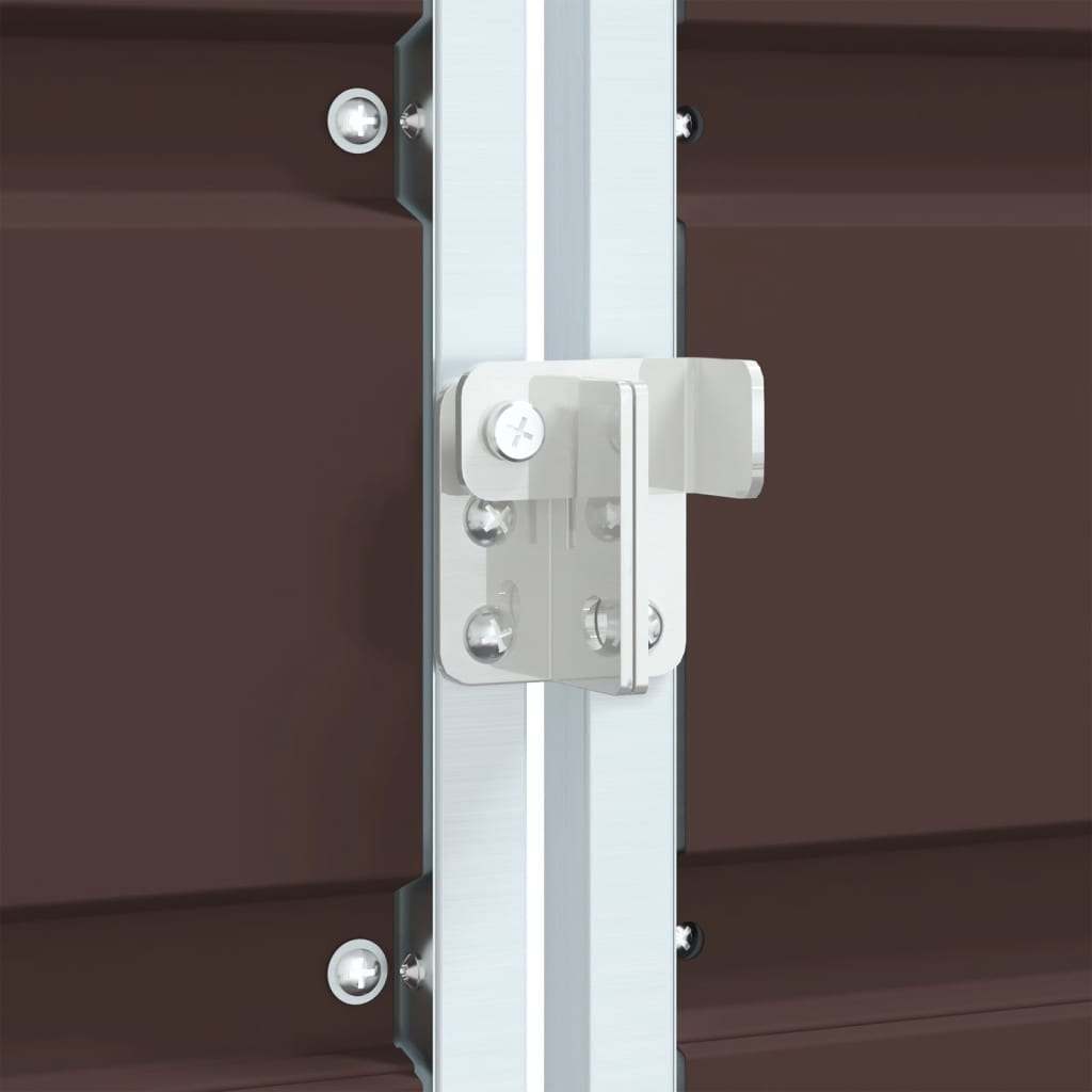 vidaXL Πλαίσιο Κάδων Απορριμμάτων 1 Κάδος Καφέ 72x81x115 εκ. Ατσάλι