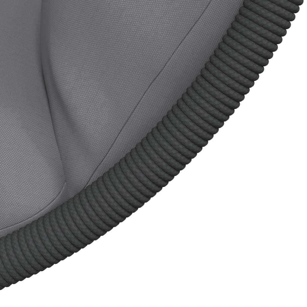 vidaXL Πολυθρόνα Egg Κρεμαστή με Βάση Γκρι Συνθ. Ρατάν / Ατσάλι