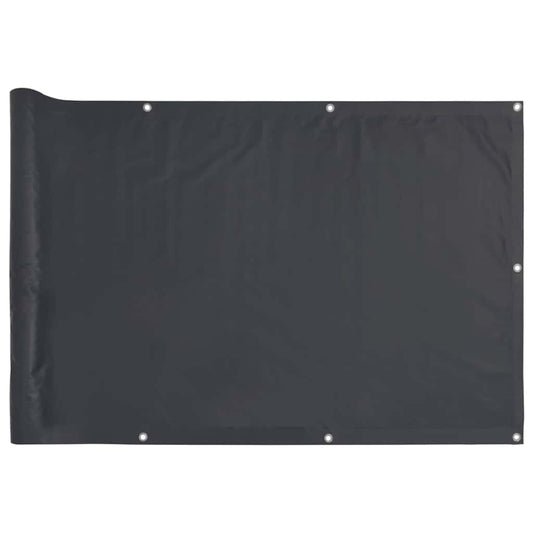 vidaXL Περίφραξη Μπαλκονιού Προστατευτική Ανθρακί 500x75 εκ. από PVC