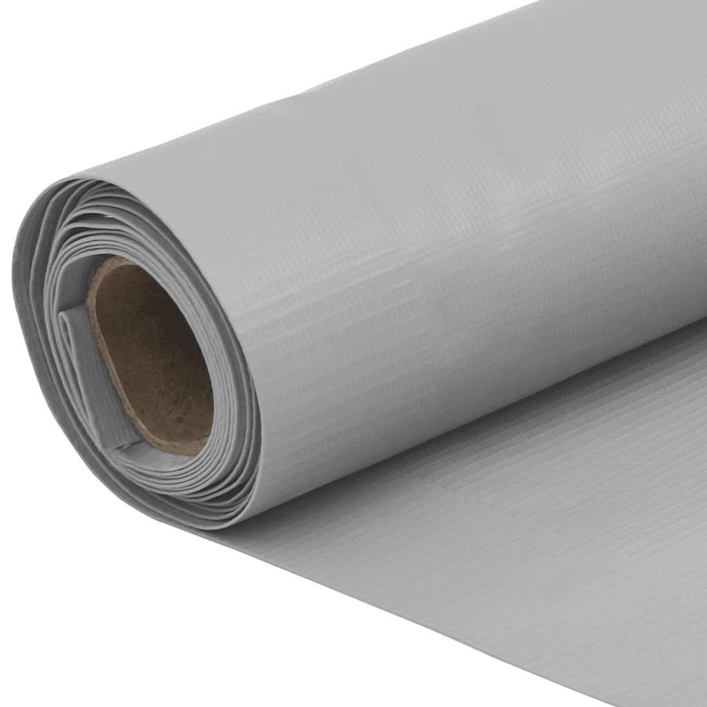 vidaXL Περίφραξη Μπαλκονιού Προστατευτική Γκρι 300x90 εκ. από PVC