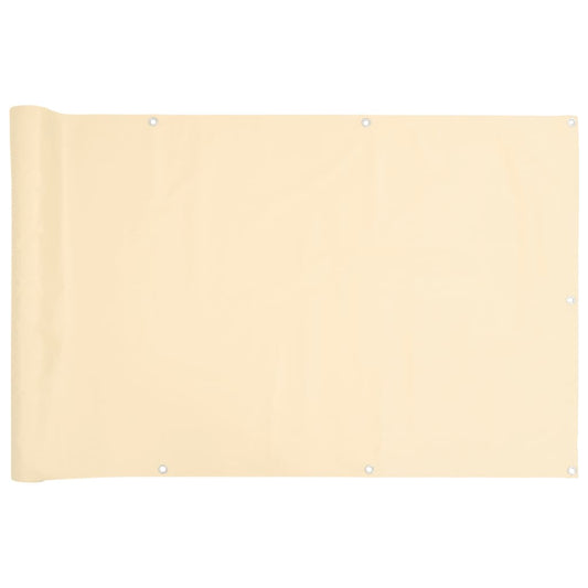 vidaXL Περίφραξη Μπαλκονιού Προστατευτική Κρεμ 300x90 εκ. από PVC