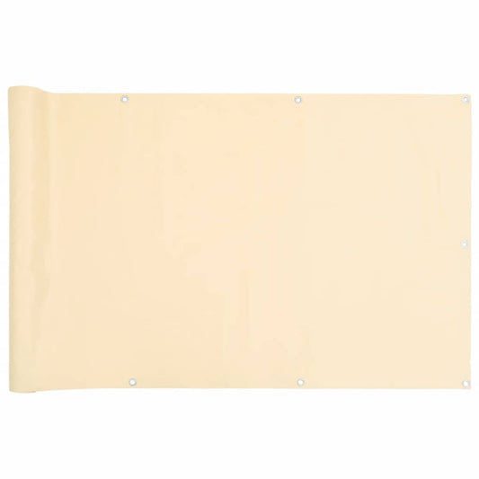 vidaXL Περίφραξη Μπαλκονιού Προστατευτική Κρεμ 500x120 εκ. από PVC