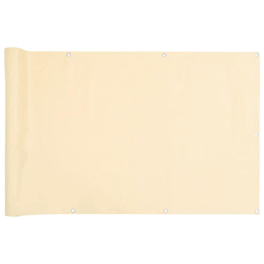 vidaXL Περίφραξη Μπαλκονιού Προστατευτική Κρεμ 1000x120 εκ. από PVC