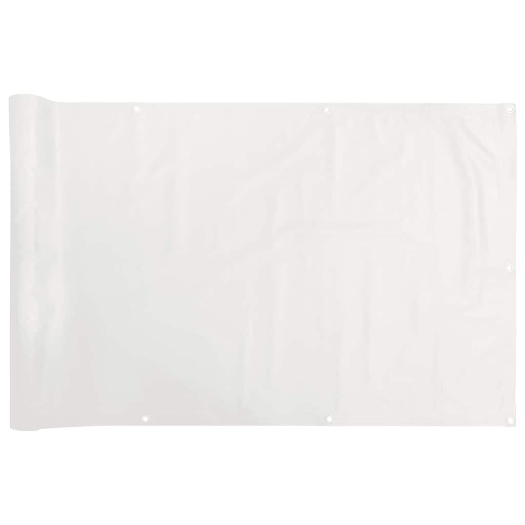 vidaXL Περίφραξη Μπαλκονιού Προστατευτική Λευκή 600x120 εκ. από PVC