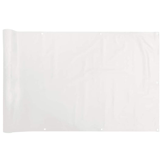 vidaXL Περίφραξη Μπαλκονιού Προστατευτική Λευκή 600x120 εκ. από PVC