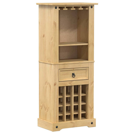 vidaXL Ραφιέρα Κρασιών Corona 56x35x134,5 εκ. από Μασίφ Ξύλο Πεύκου